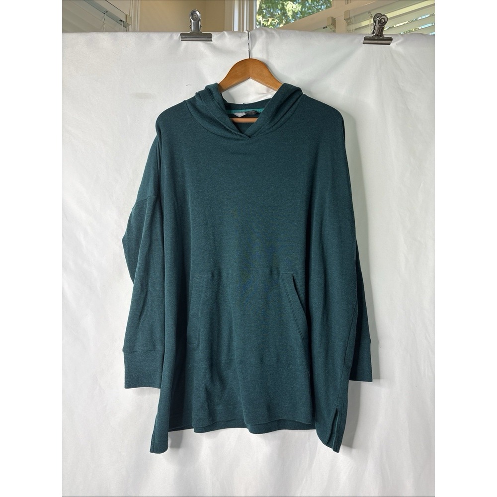 The North Face Women's M Teal Hooded Pullover Tunic Oversized Dolman Athleisure
